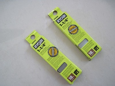 2 X RYOBI 1,000 PC. 1-1/4'' 18GA Brad Nails - A1021801 x 1-1/4 inches