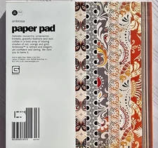 BasicGrey AMBROSIA 6x6 cardstock paper pad 36 sheets NEW! rich orange grey red