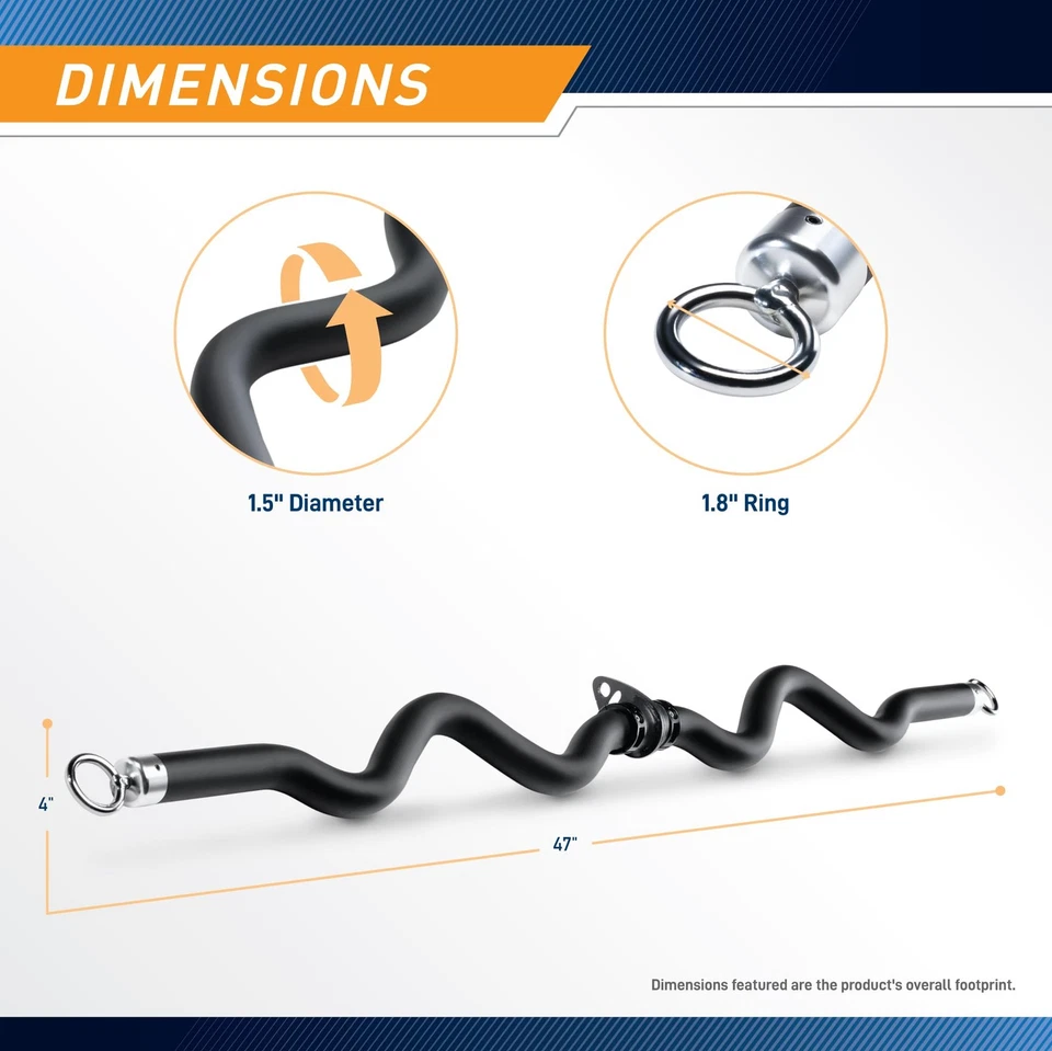 Barra de rizos de ejercicio de lujo para dorsales, rizos y más para entrenamientos de gimnasio en casa BBEB-... Foto 2 de 4