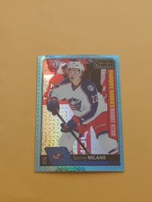 Sonny Milano 16-17 OPC Platinum Ice Blue Traxx Rookie Card Columbus Blue Jackets. rookie card picture