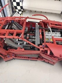 LEGO Technic 8070 Super Car Red V8 2011 Built Set May Be Missing Parts