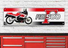 BR567B SUZUKI RG500 BLACK AND RED FLEXIBLE WORKSHOP BANNER SIGN