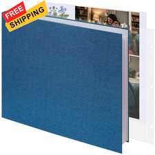 Vienrose 12x12 Inch Large 3 Ring Binder Scrapbook 12 30 sheets, Blue