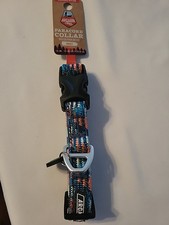SMALL Arcadia Trail Paracord Rope Dog Blue Orange Collar NWT 10-14"
