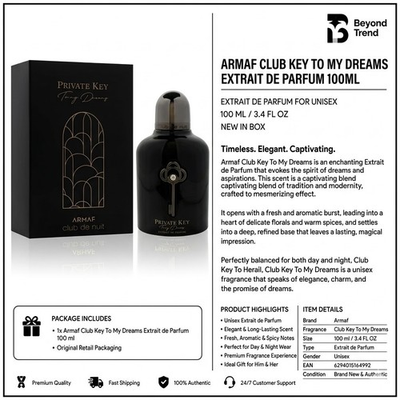 #ad Club De Nuit Private Key To My Dreams by Armaf for Men 3.4 oz $39.99
