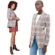 VERONICA BEARD Fuller Plaid Single Breasted Dickey Blazer Size 2