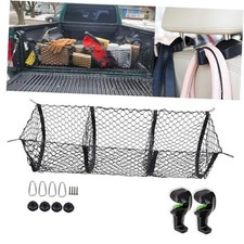 Cargo Net Trunk Bed Organizer, Heavy-Duty Stretchable 51.1" 3-Pocket Cargo Net
