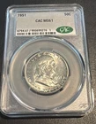 1951 50c Franklin Half Dollar - CAC MS61