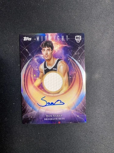 2025-26 Topps Midnight Nets RC Ben Saraf Auto patch RJA