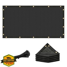 Amgo Black Shade Cloth 6'x12' 90 Sunblock Dog Kennel Greenhouse Cover