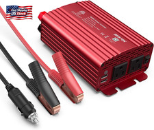 BESTEK 500W Power Inverter DC 12V to 110V AC Converter with Alligator Battery Cl