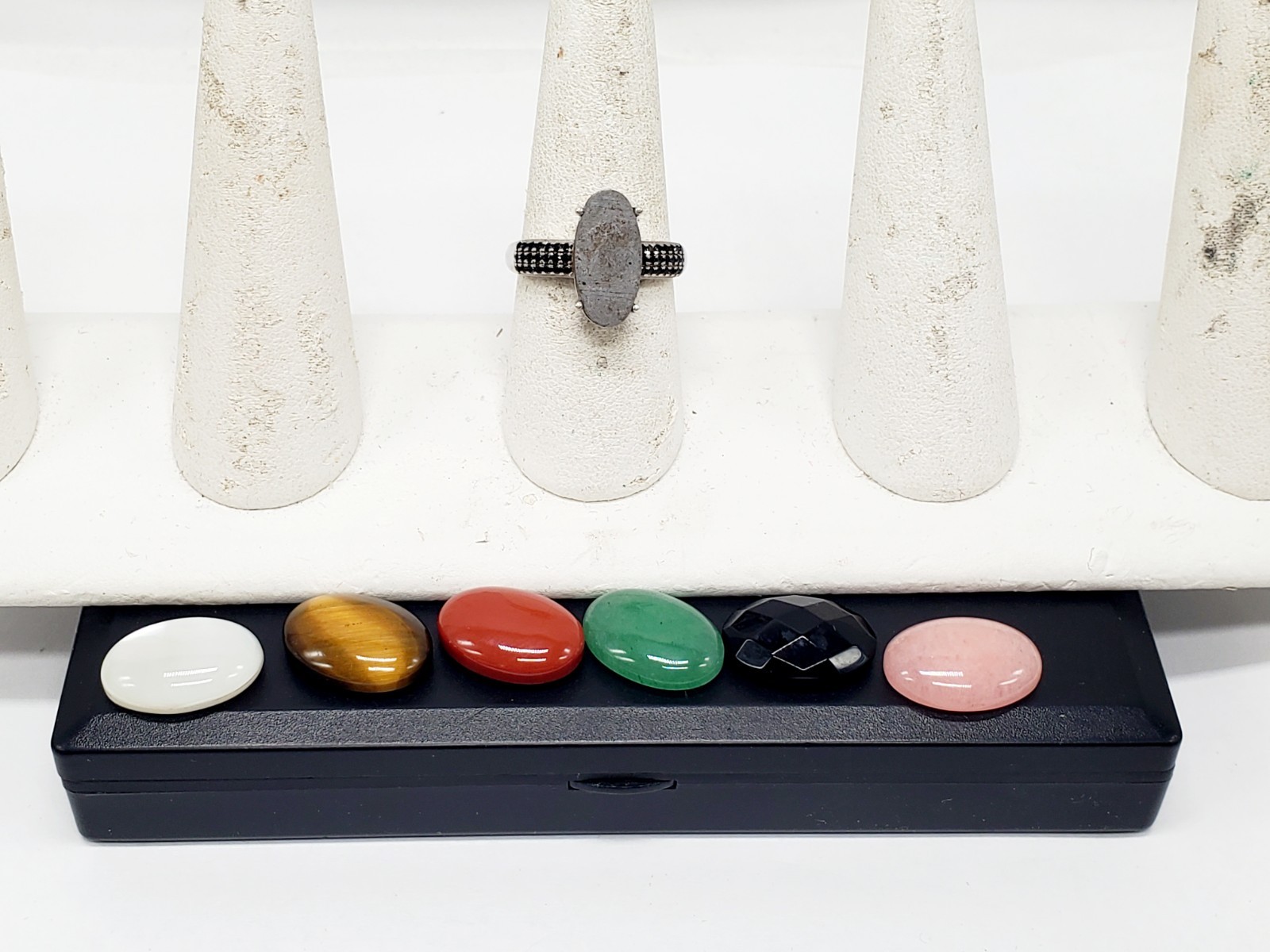 Interchangeable Gemstone Sterling Silver Signed D… - image 1