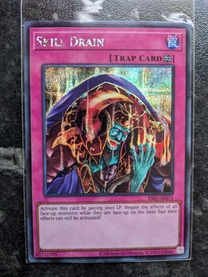 Yugioh Asian English ES01-AE071 Skill Drain Prismatic Secret Rare Near Mint