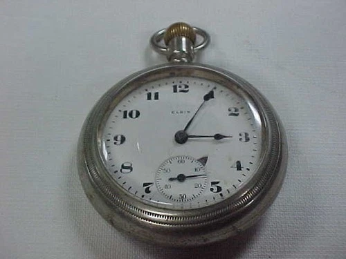 Vintage Elgin 17 Jewel pocket watch, size 18, 1920,running