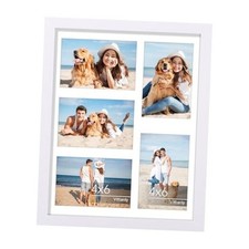 Collage Picture Frame, Displays 5Pcs 4x6 Pictures with Mat or 1Pcs 11x14 White