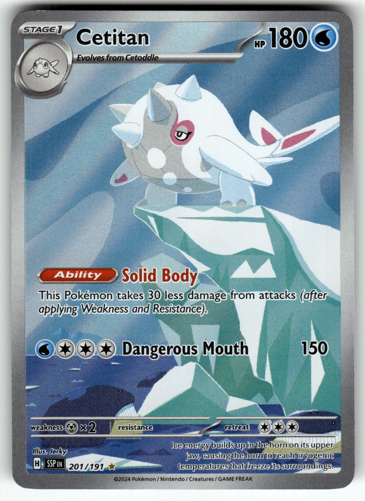Cetitan 201/191 SV08: Surging Sparks NM Pokemon Card TCG
