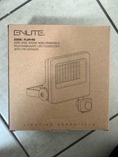 Enlite polycarbonate floodlight led with PIR sensor  black 4000k 20w IP65