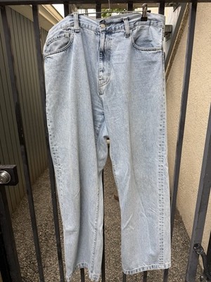 Carhartt wip 34x30 stone wash light bleached blue Landon pant smith denim jeans