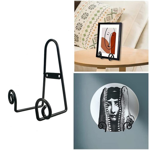 Plate Stand Holder for Wall Hanging Display Rack Art Hanger Metal Easel Photo - Picture 6 of 6
