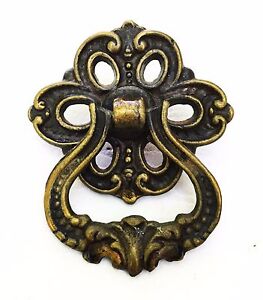 french provincial brass antique hardware ring drawer pull cabinet