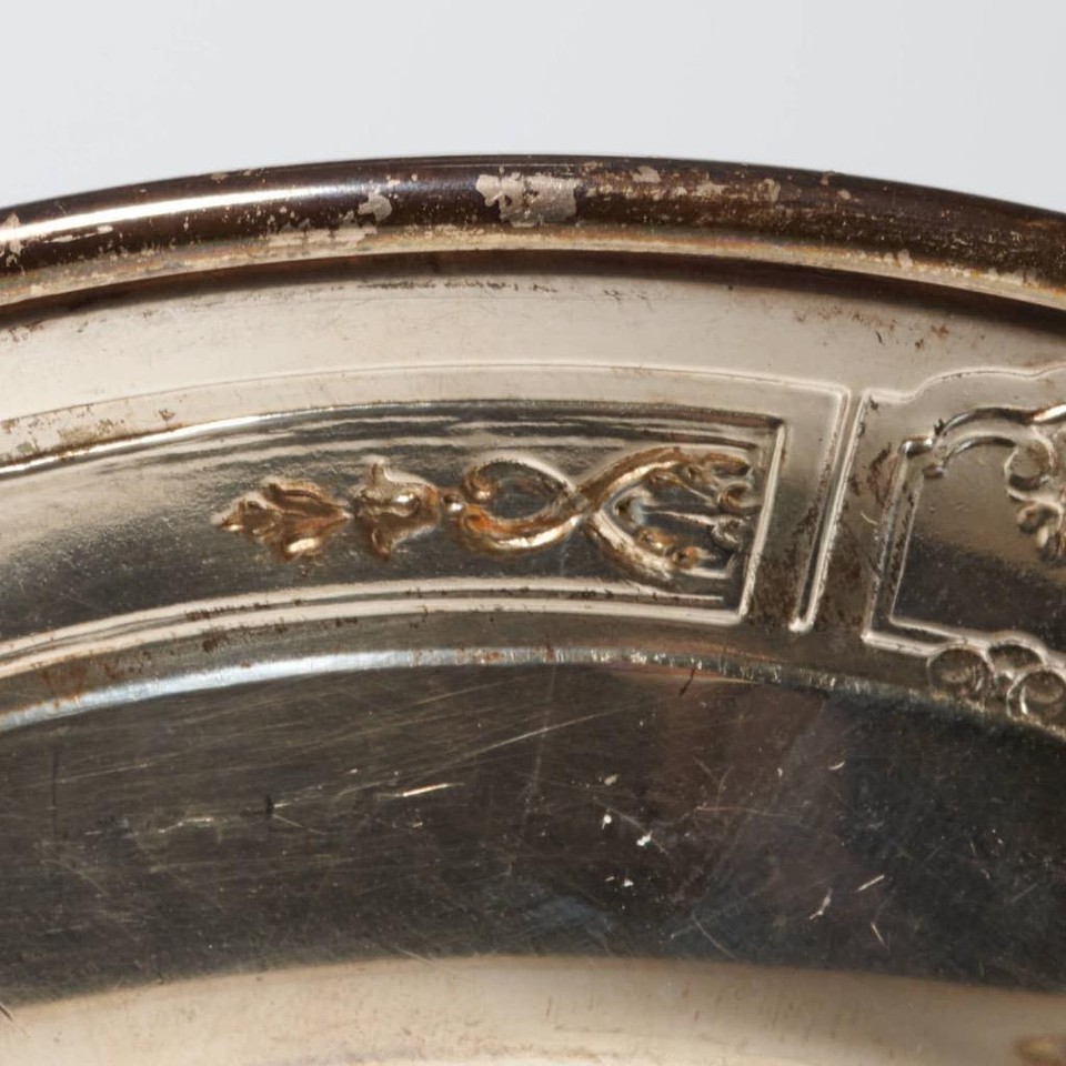 Gorham Sterling Silver Lenox R6 Fruits Flowers Porcelain Cups Saucers ...