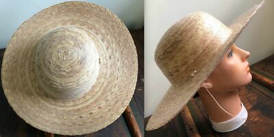 NEW NWOT SUN HAT LIGHT NATURAL STRAW SUPER WIDE BRIMMED TAN  display picture 1