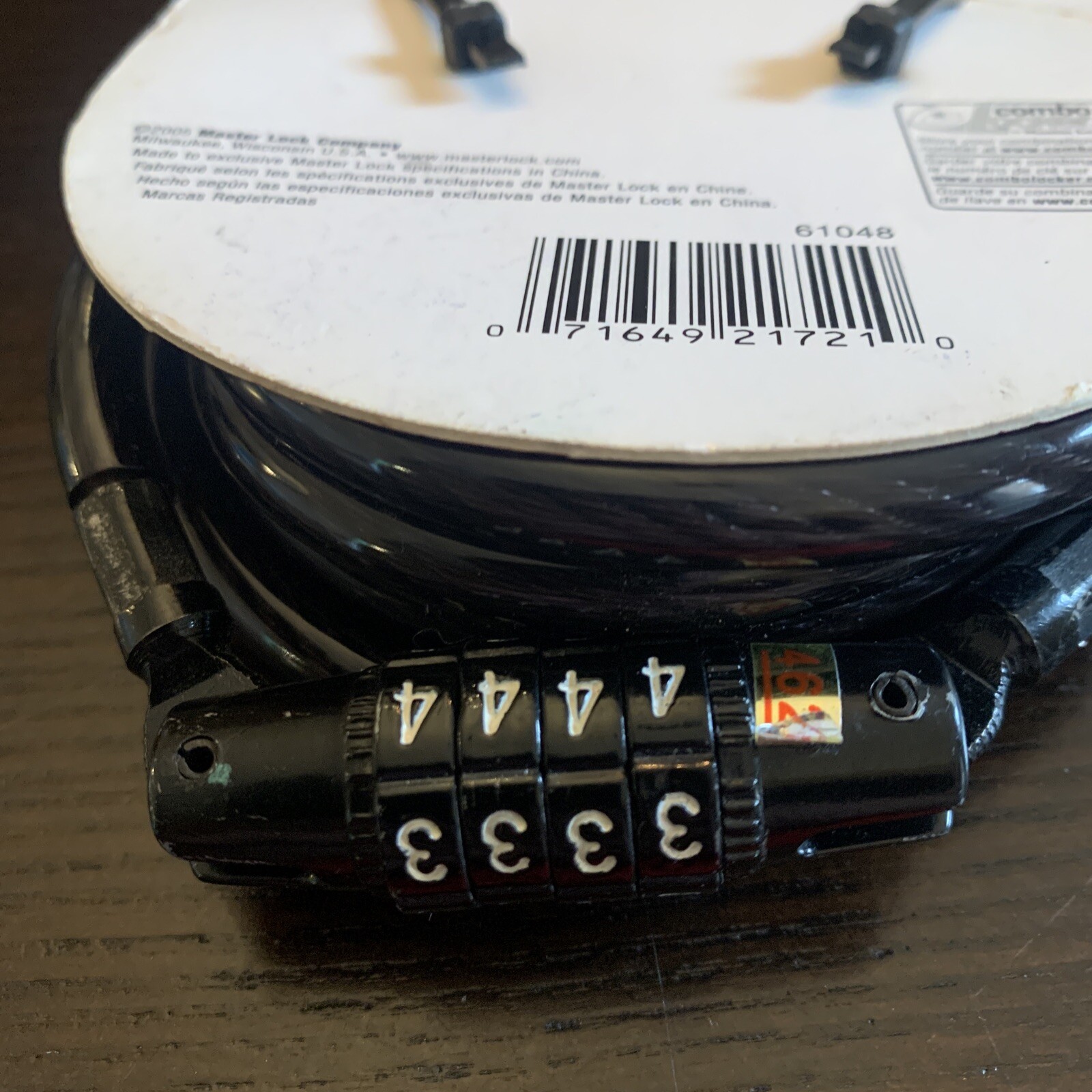 Master Lock 8143D Combination Bike Lock 4 ft long, Black NIP eBay