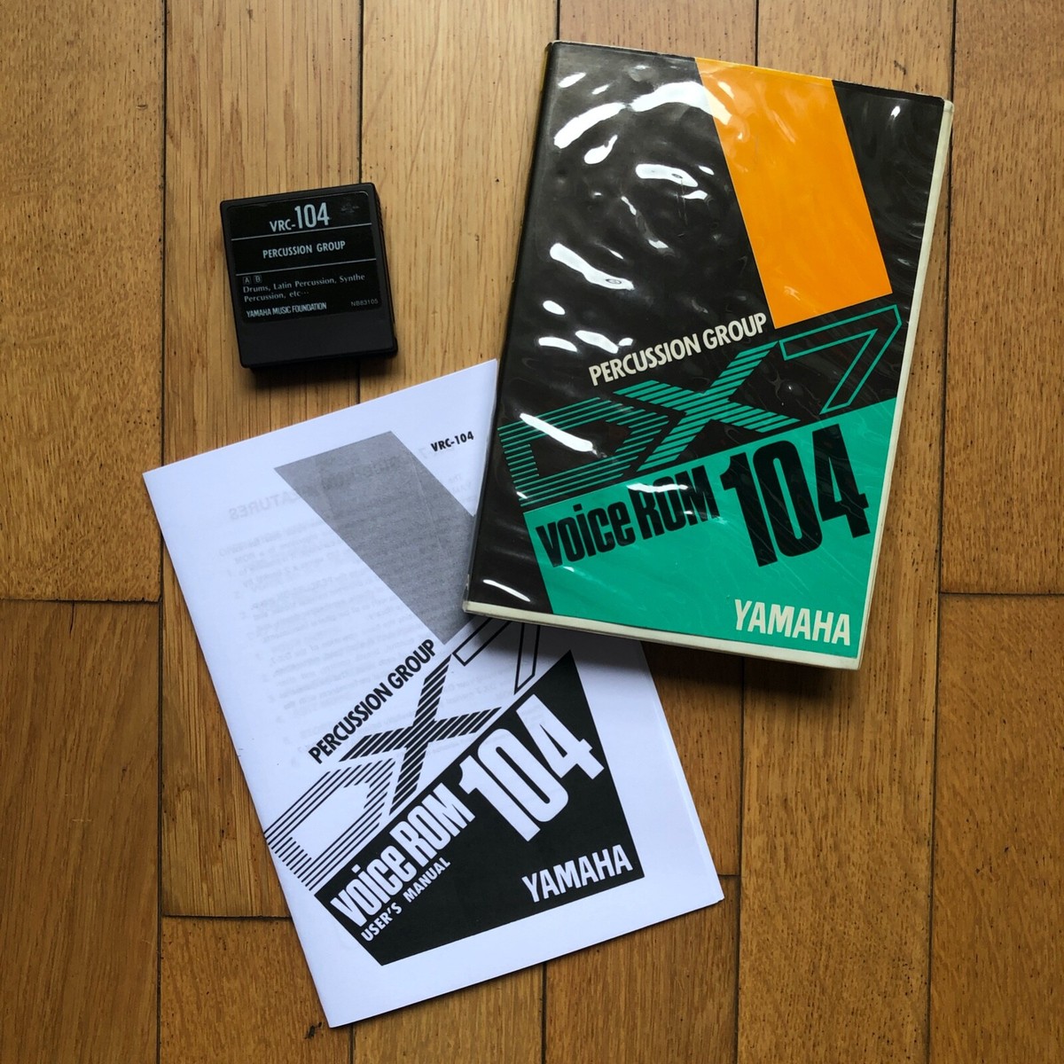 YAMAHA 「VRC-104」DATA CARTRIDGE for DX7 YAMAHA DX7 VRC-104 Percussion Group DATA CARTRIDGE Working