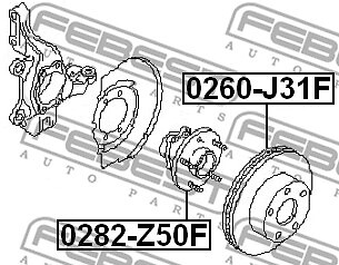 0282-Z50F FEBEST Wheel Hub for NISSAN,NISSAN (DFAC)