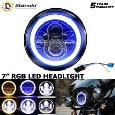 Blueamber Halo 7 Motorcycle Led Headlight For Yamaha V-star 1100 650 Classic Blueamber Halo 7 Motorcycle Led Headlight For Yamaha V-star 1100 650 Classic