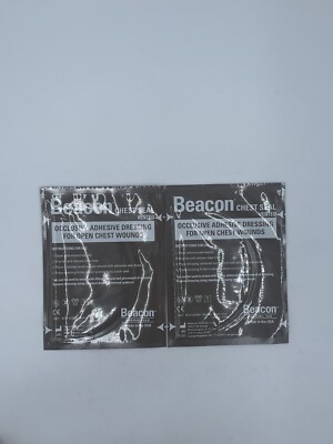X2 Beacon Pocket Vented Chest Seal 6'' Exp 28 Medic Kit
