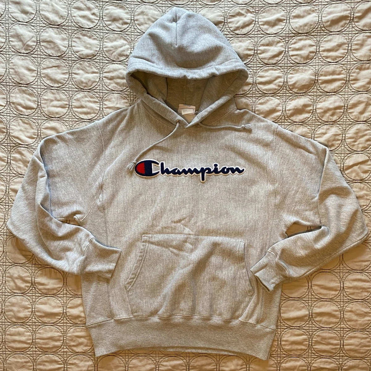 Champion Hoodie Mens Medium Reverse Weave Gray Hoodie Hooded