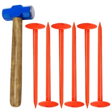 FEBTECH-Septic Tank Marker for Property line Markers-2.3"x7" Pack of 6+1 Hammer