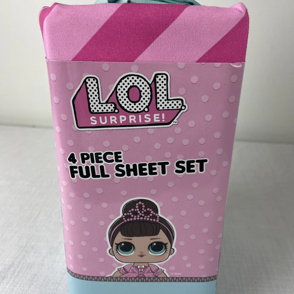 LOL Surprise Born Rockers Rock 4 Piece Full Size Microfiber Sheet Set Case Flat - Image 3 of 4