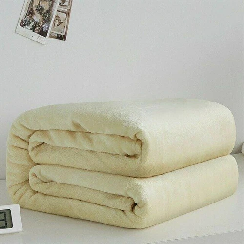 Soft for Bed Faux Fur Mink Solid Color Sofa Cover Bedspread Winter Plaid Blanket - Picture 19 of 25
