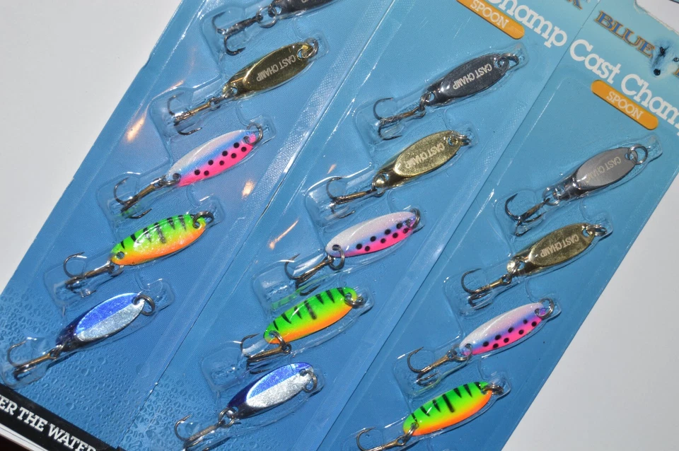 Kit surtido de cucharas champ fundidas zorro azul 1/8 oz 5 por paquete cc18k5 Foto 2 de 4