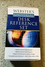 Webster's Universal Desk Reference Set Dictionary Thesaurus Spelling  Grammar