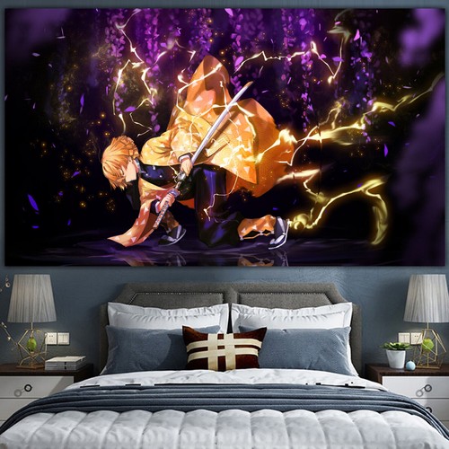 Nuevo papel pintado Demon Slayer papel pintado infantil dormitorio papel pintado no autoadhesivo - Imagen 7 de 8