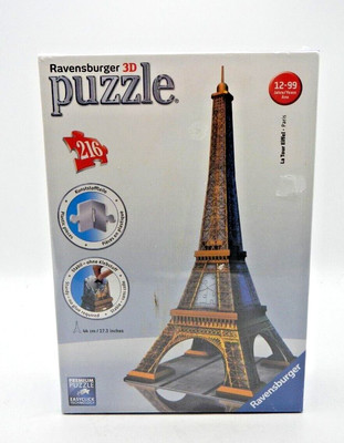 Ravensburger Eiffel Tower 3D Puzzle 216 Pieces # 125562 New & Sealed 6.5''x17.3''