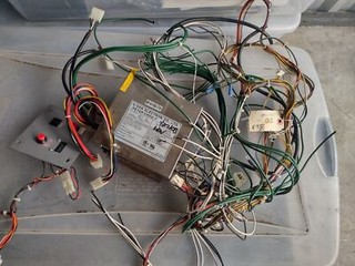 smashing drive arcade cabint wires with working power supply #14