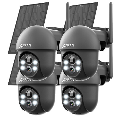 ANRAN Security Camera 3MP Solar Battery 360° PTZ Wireless Wifi CCTV Outdoor
