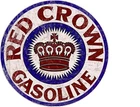 TIN SIGN "Red Crown"  Gas-Oil   Signs  Rustic Wall Garage Road Diner Fuel Vintag