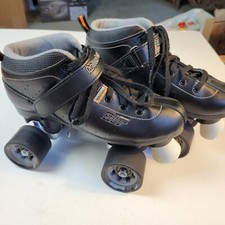 Mens Roller Derby STR Seven Adult Quad Roller Speed Skates Size 7 Black