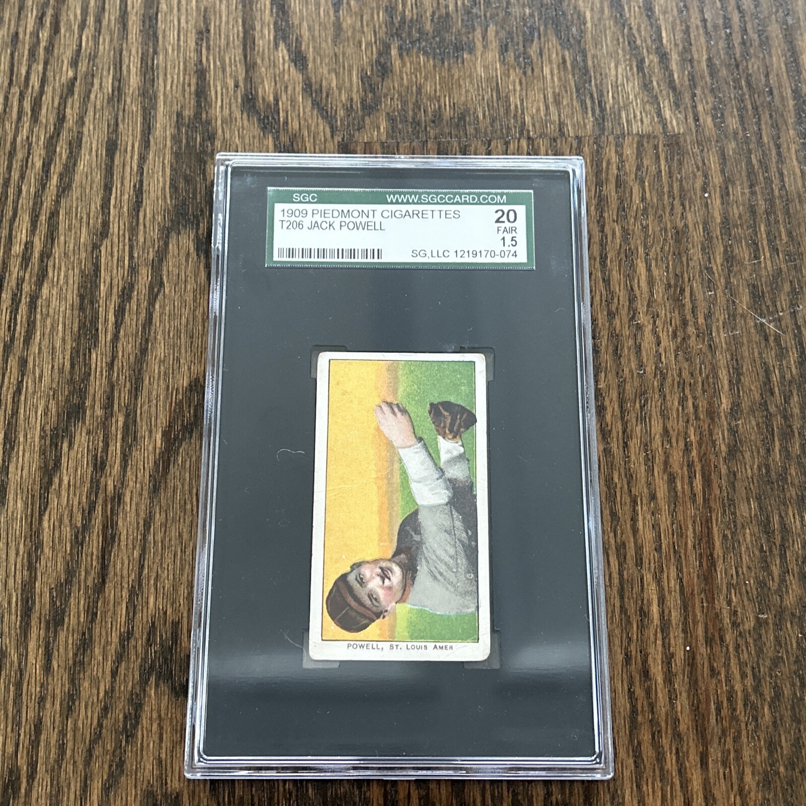 1909-11 T206 150 Back Jack Powell (RC) SGC Grade Fair 1.5