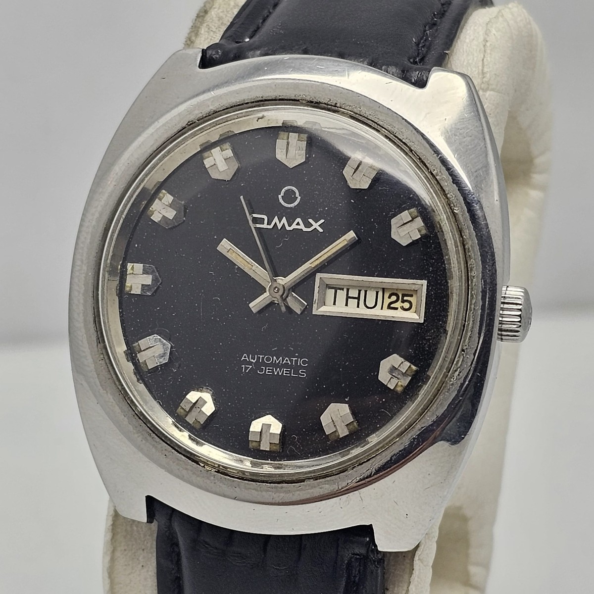 Omax Automatic 17 Jewels Day/Date Vintage Men's Watch | eBay