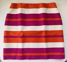 CELINE Striped wool mini skirt FR38 Made In France