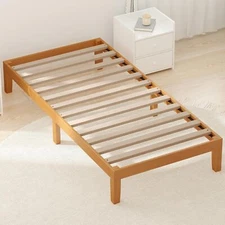 Twin Full Queen King Wood Bed Frame 12in Wooden Platform Bed with Support Slats