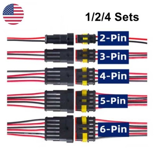 Waterproof 2/3/4/5/6Pin Way Car Electrical Cable Wire Pigtail