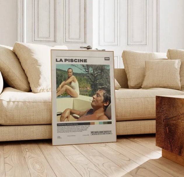 La Piscine Poster, Jacques Deray, Minimalist Movie Poster