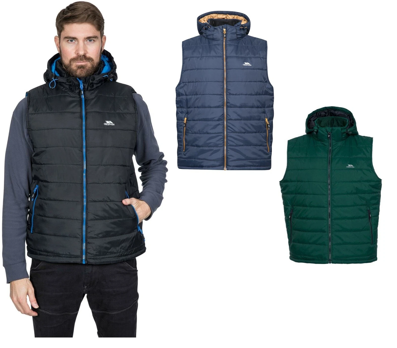 Trespass Mens Franklyn Padded Warm Hooded Insulated Bodywarmer Gilet
Opens in a new window or tab
